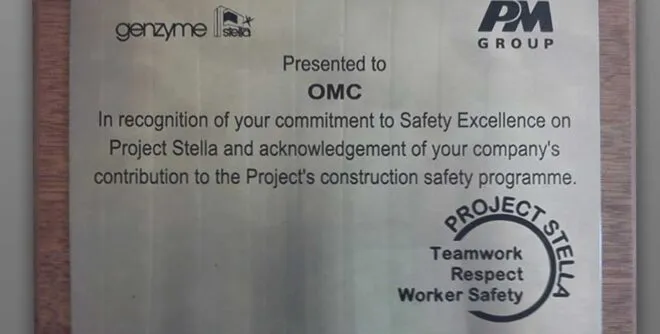 OMC Engineered Solutions receive award for safety/teamwork