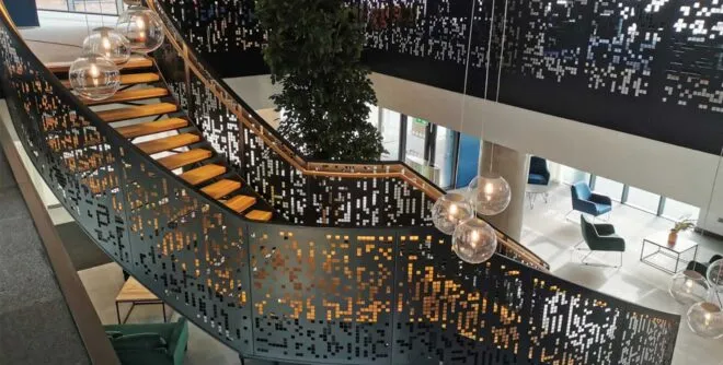 OMC Ballymun Student Accommodation Feature Staircase