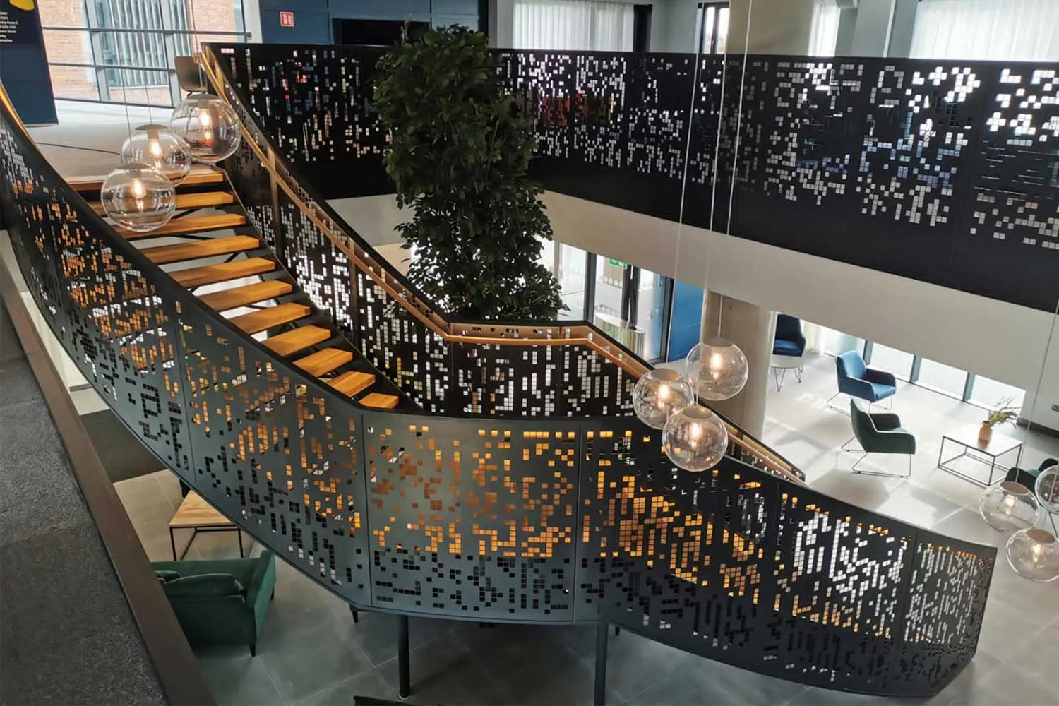 OMC Ballymun Student Accommodation Feature Staircase