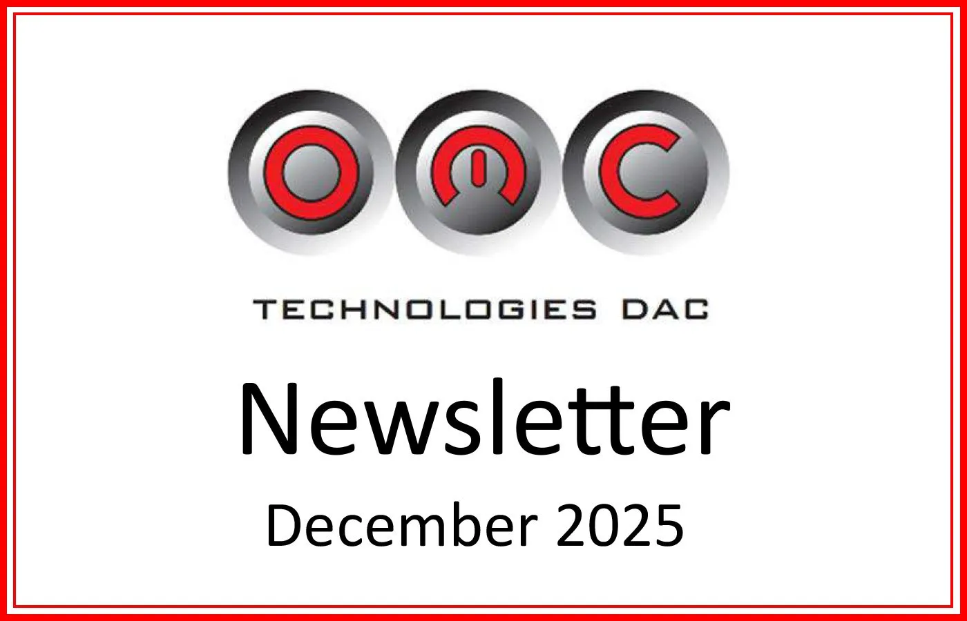 OMC Engineered Solutions logo, Newsletter December 2025